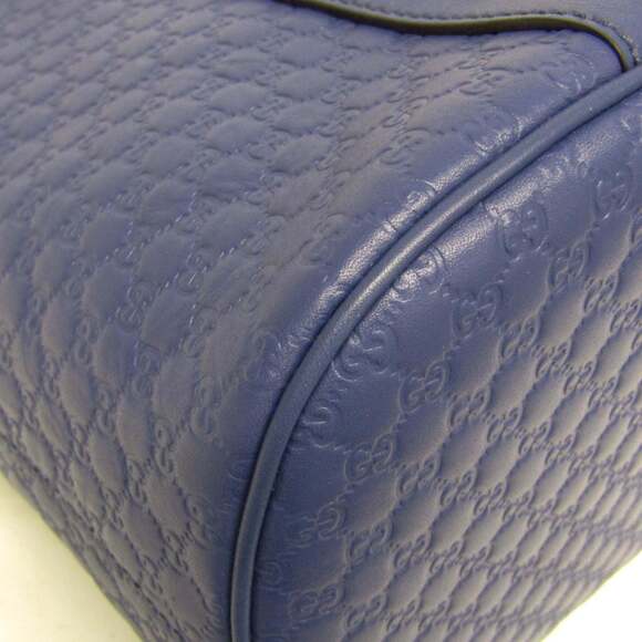 GUCCI Authentic Blue Leather Shoulder Bag - Picture 5 of 16